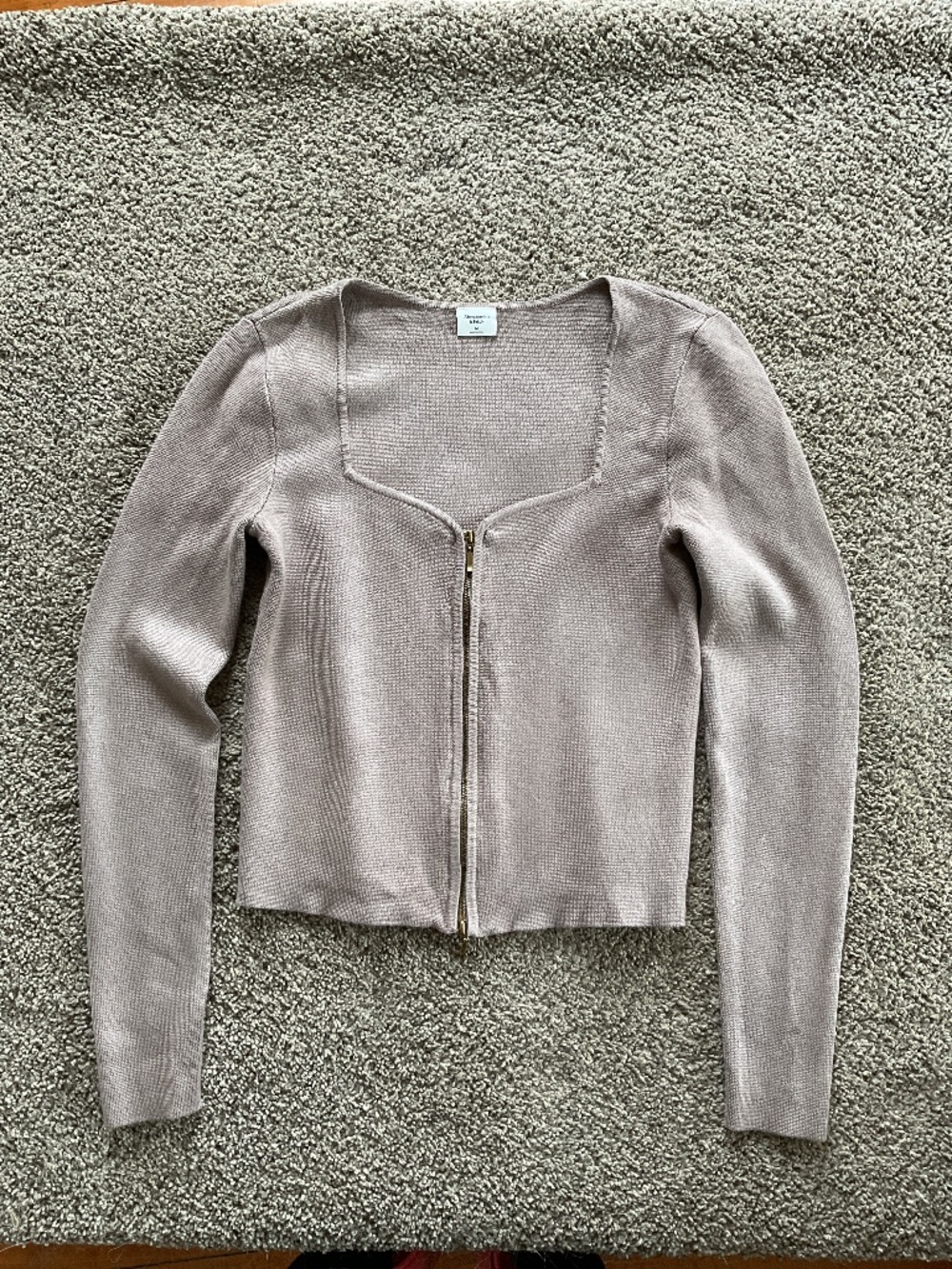 Abercrombie & Fitch Square Neck Tan Taupe Womens Sweater Size Medium